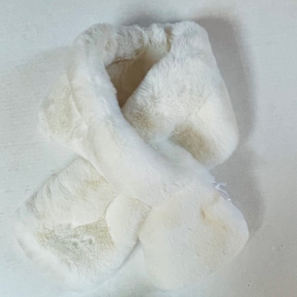 Lauren Conrad White Faux Fur Scarf Neck Wrap Soft  Accessory Fall Winter Warm - Picture 1 of 5